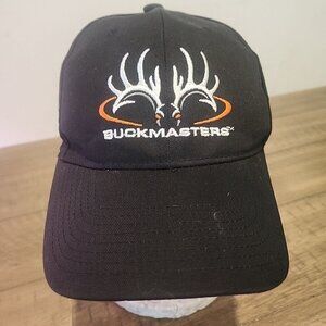 Buckmasters Baseball Cap Hat Official Licensed Product Strap Back Black Deer